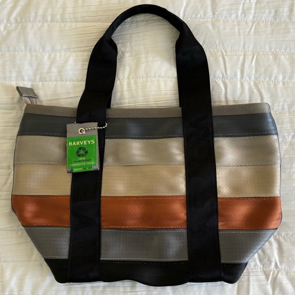 Harveys Handbags - Harveys Black, Gray, and Orange Tote Bag